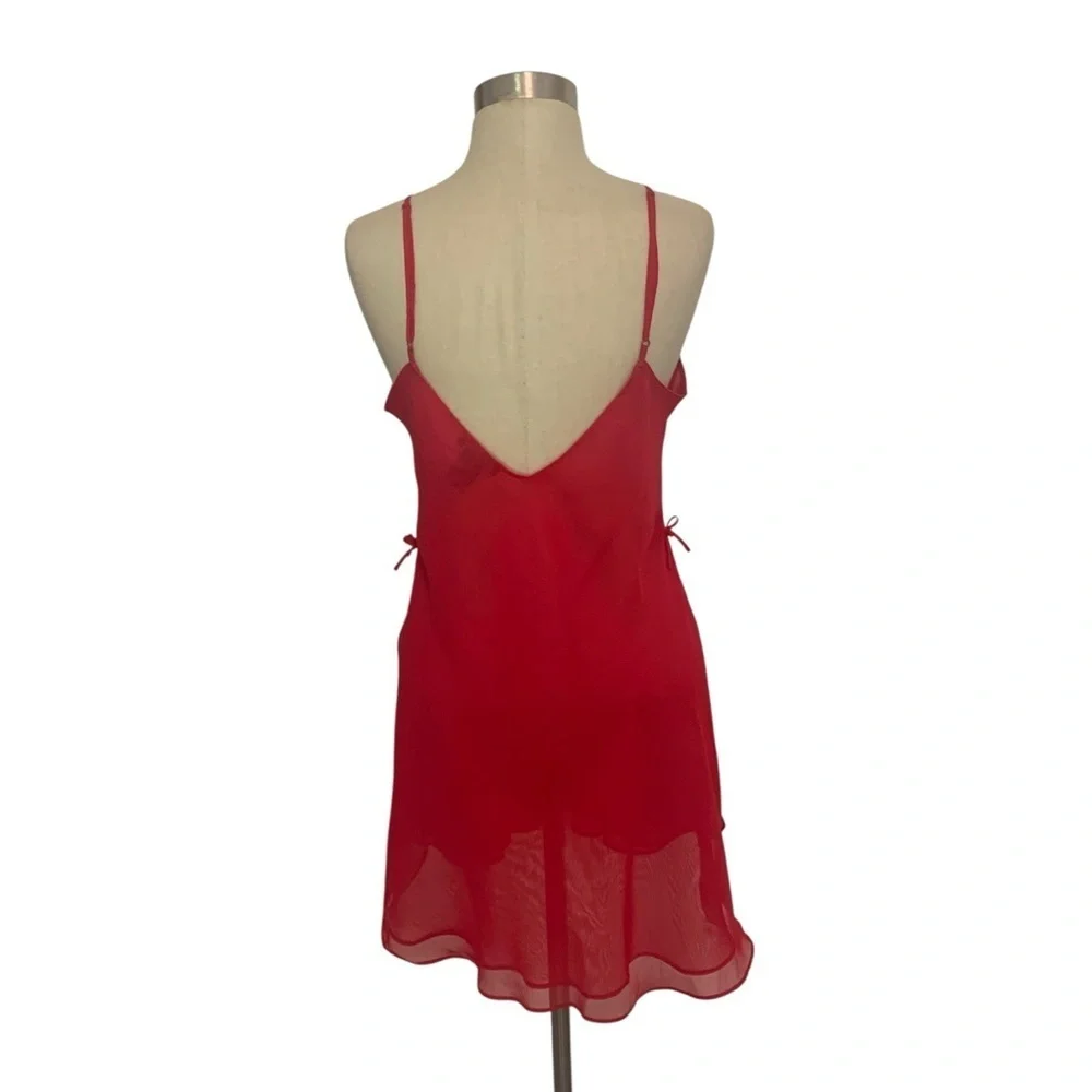 Morgan Taylor Red Feather-Accent Chemise